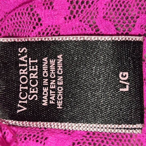 Victoria's Secret Hot Pink Lace Teddy Large - Picture 6 of 7